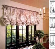 Tirai Inggris - klasik modern dari tirai mewah yang indah dalam gaya Inggris untuk dapur