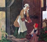Read the text of the fairy tale for children Little Red Riding Hood